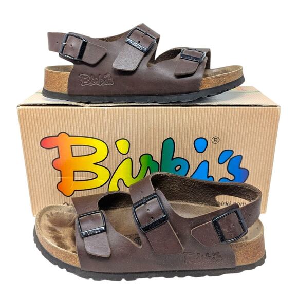 Birki’s Birkenstocks Milano Sandals Brown Birk Size EU 38 US Women’s 7 Cork - Picture 1 of 3
